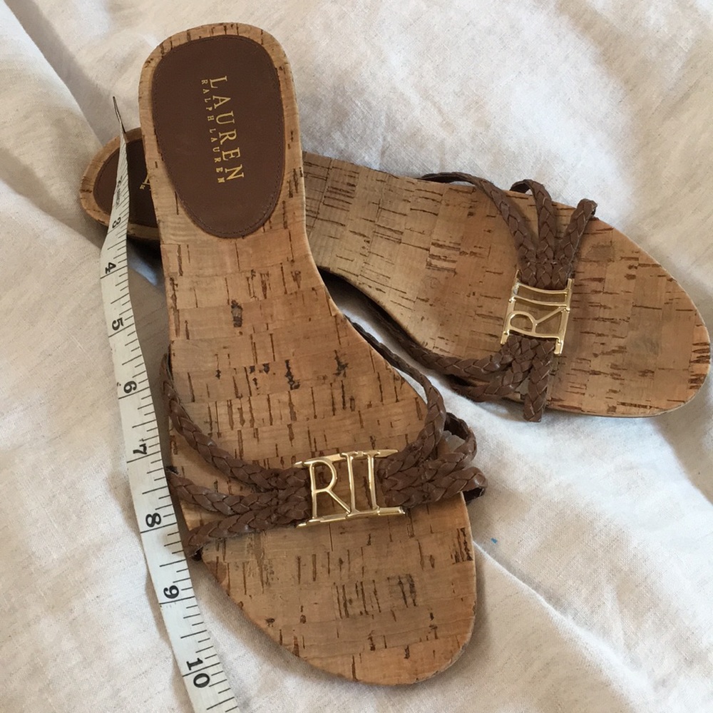Lauren Ralph Lauren leather and cork sandals